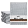 thumbnail image 1 of Bubble Mailers HBlife, 100 sobres de polietileno autoadhesivos, color gris, 15 x 25 cm, 1 of 8
