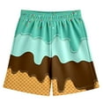 thumbnail image 2 of Boy's Pants Baseball Shorts Ice Print Athletic Shorts Party Sports Bottoms, 2 of 4