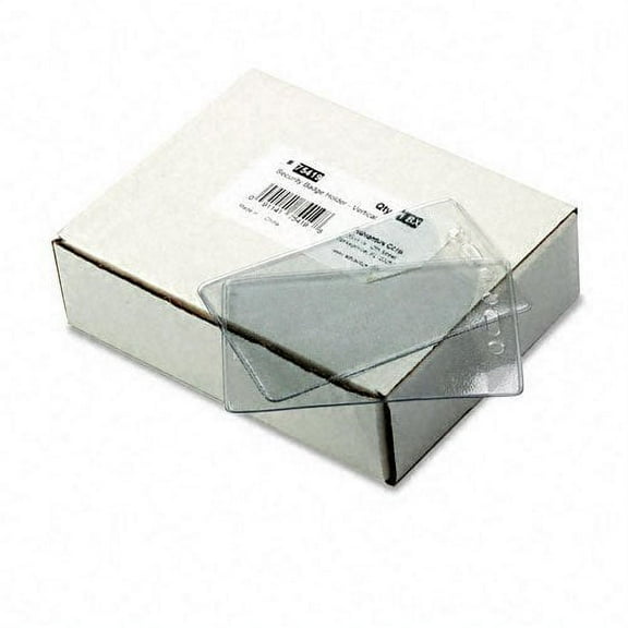 ADVANTUS Security Badge Holder, Vertical, 2-5/8 x 3-7/8" Insert Size, Pre-Punched, Vinyl, Box of 50 (75419)