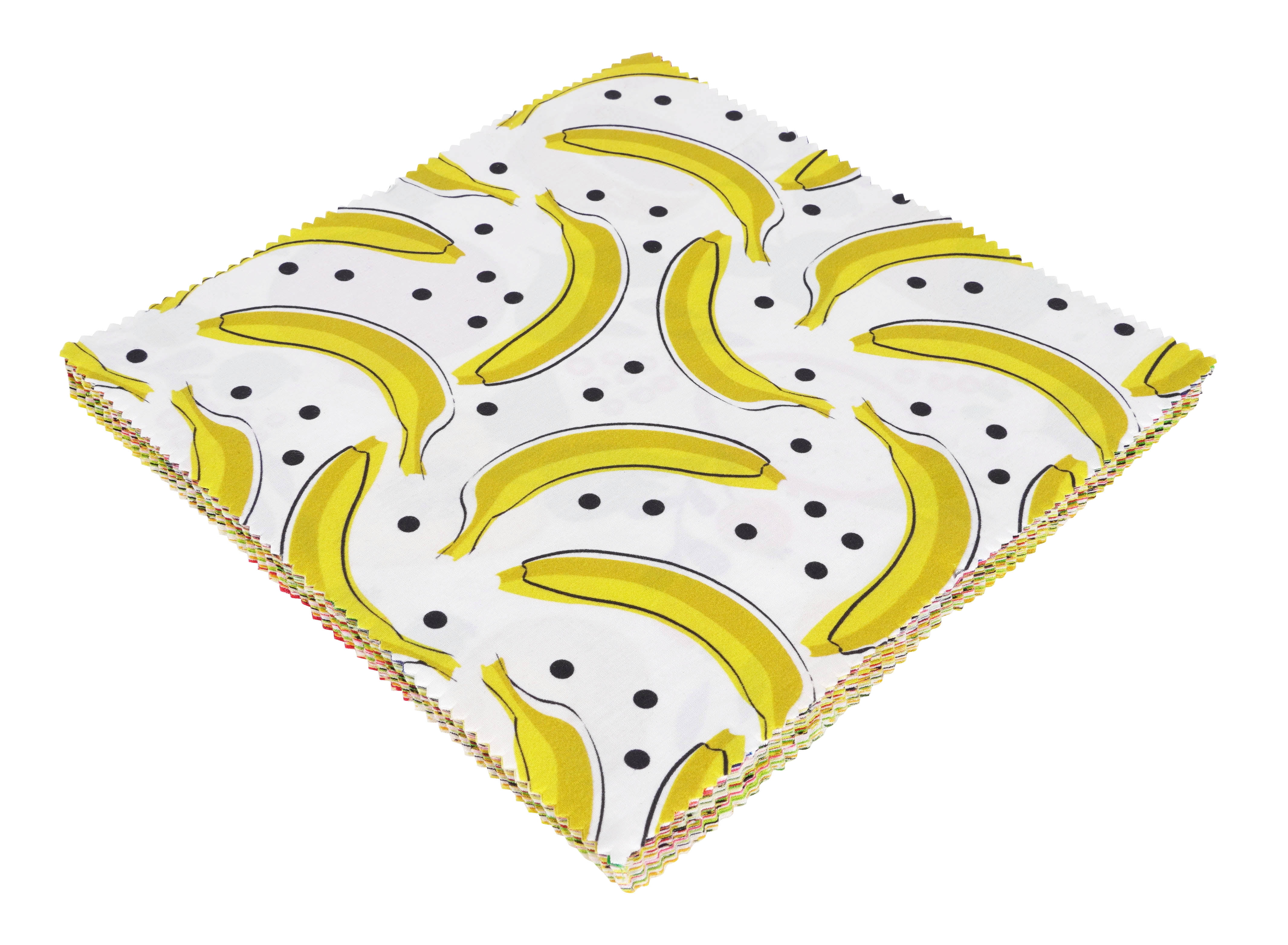 Soimoi Precut 10-inch Tropical Fruit Prints Cotton Fabric Bundle Quilting Squares Charm Pack DIY Patchwork Sewing Craft- Multicolor