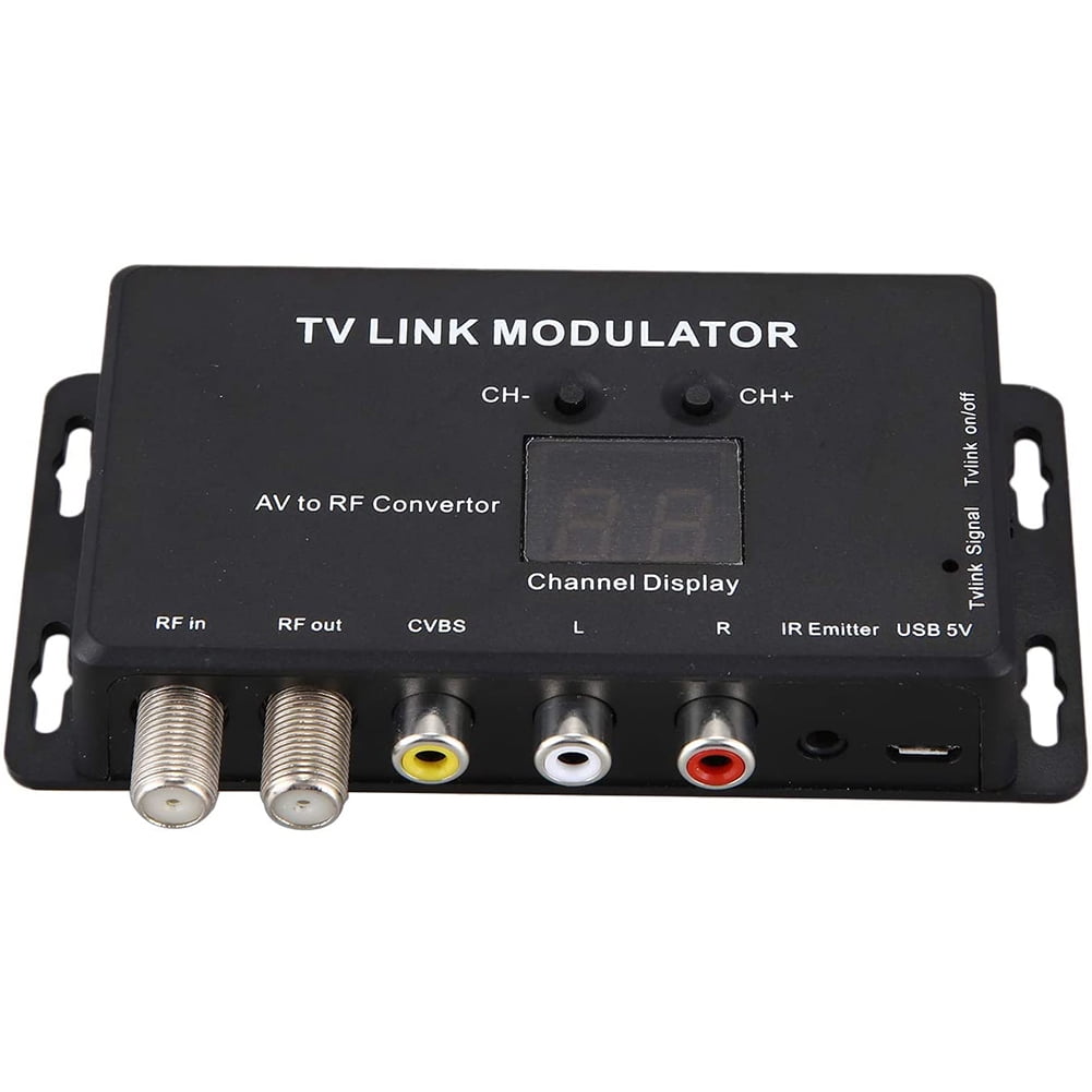 UXELY TV Link Modulator TM70 AV to RF UHF Plastic Home Infrared Return Receiver 
