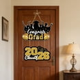 thumbnail image 6 of 1pc Graduation Welcome Sign Door Hanging Sign, Black and Gold Graduation Party Decoration, Class of 2026 Party Decor with Hemp Rope, Thick Cardboard for Classroom Dorm Venue, 6 of 6