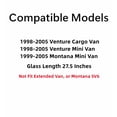 thumbnail image 5 of Passenger Right Side Rear Quarter Window Quarter Glass Compatible with Chevrolet Venture 1998-2005/Pontiac Montana 1999-2005 Mini/Cargo Van Models, 5 of 7