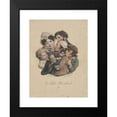 thumbnail image 2 of Louis Léopold Boilly 19x24 Black Modern Framed Museum Art Print Titled - The Little Beggar (1826), 2 of 5