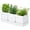 White, variant on GYA Herb Garden Planter Set, Plastic Plant Pots with Drainage and Saucer, Indoor Succulent Cactus Vegetable Pot for Windowsill, Garden Balcony, Green, Set of 1, 76-V-C-1