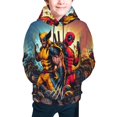 thumbnail image 2 of Wolverine Teen Boys Girls Hoodies 3D Printed Hooded Sweatshirts for Kids Long Sleeve Casual Unisex Pullovers with Pockets, 2 of 8