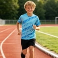 thumbnail image 2 of mgoYE Boys Quick Dry Athletic Short-Sleeve T- Shirt and Active Mesh Shorts Set Size 5-6 Years, 2 of 7