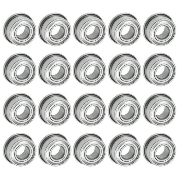 F685ZZ Flanged Ball Bearing 5x11x5mm Double Shielded Chrome Steel Flange Bearings, 20 Packs