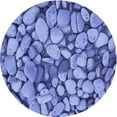 thumbnail image 1 of Ahgly Company Machine Washable Indoor Round Transitional Denim Blue Area Rugs, 3' Round, 1 of 7
