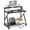 Black, variant on Furnibear Rolling Computer Desk with Charging Station Monitor Shelf Storage 2 Tier Mobile Home Office Workstation 330 lbs Black