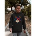 thumbnail image 2 of Argyle Bear Vibes - Classic Plaid Emoji Design Youth's Hoodie, 2 of 4