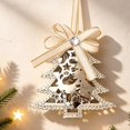 thumbnail image 6 of Toycle Hollow Metal Christmas Ornaments Golden Hanging Decor With Bow Crystal Xmas Tree Decorations For Decor B, 6 of 6