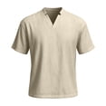 thumbnail image 4 of sususu Men Tshirts V Neck , Men Clothing , Men's Casual Everyday Comfort Lightweight Short Sleeve V-Neck Tee Breathable Loose Fit T-Shirt, 4 of 4