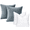 Gray Blue, variant on LANYC OMGYL 2 Pack Removable Soft Corduroy Pillow 18x18in, Gray Blue