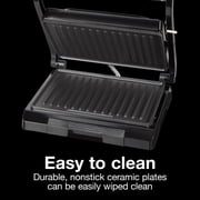 Proctor Silex Panini Press Sandwich Maker & Compact Grill with Nonstick Plates