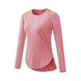thumbnail image 7 of Durtebeua Women's Thermal Fleece Neck Sweatshirts, Athletic Long Sleeve Pullover Tops Sweat Shirts Pink,L, 7 of 7
