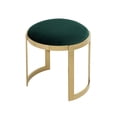 thumbnail image 2 of Taburete Benzara Niyo 48 cm con asiento de terciopelo verde dorado, 2 of 5