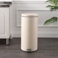 thumbnail image 4 of happimess Oscar 8-Gallon Step-Open Trash Can with FREE Mini Trash Can, Limestone Beige, HPM1000E, 4 of 7