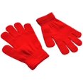thumbnail image 2 of Gants d'Écriture Tricotés Chauds d'Hiver pour Garçons et Filles, 5-10 Ans, Rouge, 2 of 6