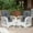 Gray Cushions, variant on MEETWARM 3 Pieces Outdoor Wicker Swivel Rocker Patio Set, Rocking Chairs Rattan Patio Furniture Sets with Thickened Cushion and Glass-Top Coffee Table, Conversation Bistro Set, White Wicker/Navy