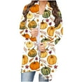 thumbnail image 1 of Pisexur Halloween Cardigan pour Femmes, Cardigan Tricoté Araignée Citrouille Manches Longues Automne Ouvert, 1 of 5