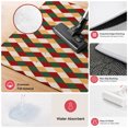 thumbnail image 3 of Festive Christmas Argyle Diamond Washable Round Area Rug 3 ft, Red Green Rhombus Plaid Soft Non‑Slip Rugs Stain Repellent Indoor Mats for Entryway, Bathroom, Bedside, Hallway Nook, 3 of 9