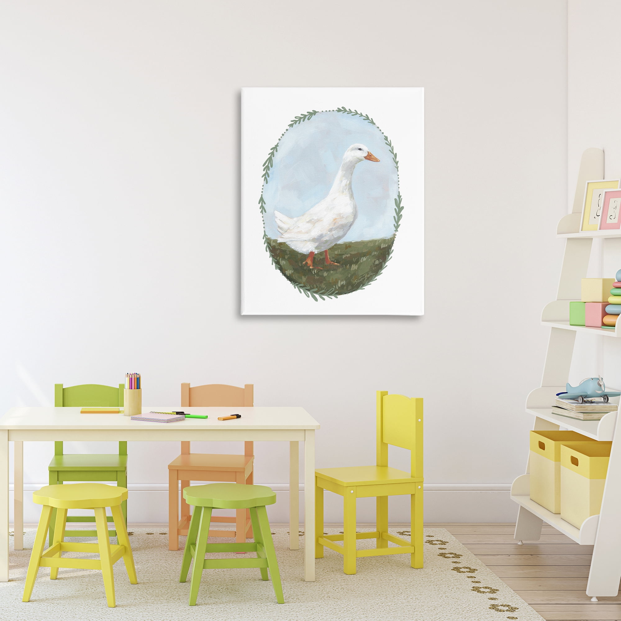 Stupell Industries Gentle Duck in Meadow Canvas Wall Art, design by Sara Baker