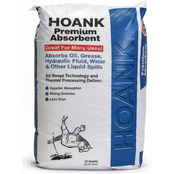 (36 lbs) - Premium Liquid Absorbent Bags Montmorillonite Clay Absorbs Oil, Grease, Hydraulic Oil, & Other Liquid Spills