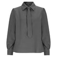 thumbnail image 4 of Blczomt Plus Size Blouses for Curvy Women Casual Cute Gray Tees Lightweight Short Sleeve Ladies Blouses,XXL, 4 of 6