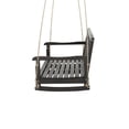 thumbnail image 7 of Pochelon Acacia Wood Outdoor Hanging Porch Swing, Dark Gray, 7 of 7