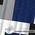 thumbnail image 4 of Modern Blue Grey Shower Curtain, Black and Blue Geometric Fabric Shower Curtains Set, Waterproof Shower Curtains for Bathroom,72 x 72 inch, 4 of 6