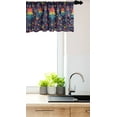 thumbnail image 2 of Ambesonne Christmas Valance Pack of 2, Holiday Theme Pine Trees, 42"X12", Quartz and Multicolor, 2 of 3