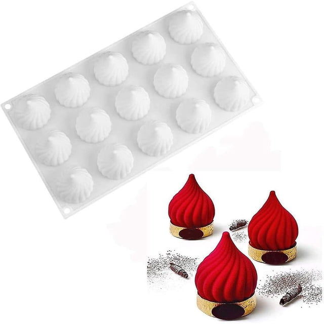 Molde de silicona para pastel con forma de cuento ruso, molde para hornear postres de mousse de chocolate con fondant, bandeja multifunción 3D para cupcakes, 15 cavidades (cuento ruso Sh
