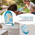 thumbnail image 5 of Howayme Ribbed Mini Oven Mitts 2-Pack Set, 5.5"x8.5", Teal Mandala Printed, Heavy Duty Cotton, Non-slip Heat Resistant Soft Silicone Oven Mitts with Hanging Loop for Cooking Kitchen Decor, 5 of 7