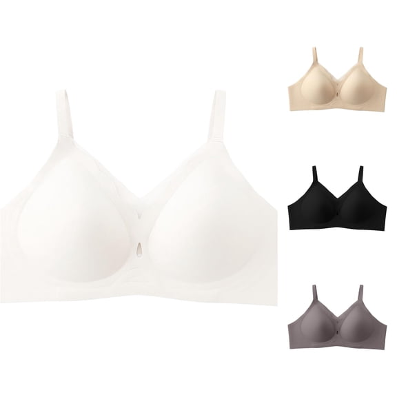 Afdoent Bras for Women Push Up Full Coverage Bra Wirefree Seamless Comfort Fit Breathable Everyday Bra