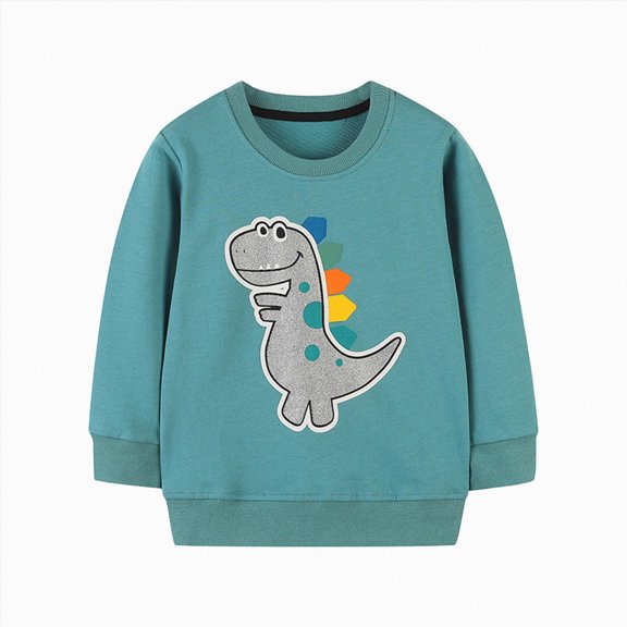 Splozh Boys Sweatshirt Boys' Trendy Dinosaur Print Pullover Sweatshirt for Toddlers and Kids Fall Winter Clothes,AG,5-6 Years