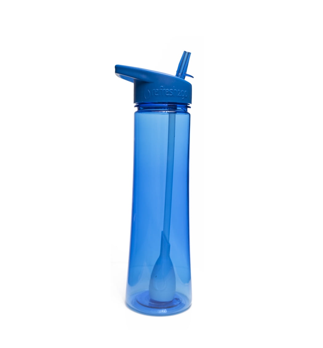 Refresh2Go 22 Oz. Sleek Filtered Water Bottle, Blue