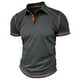thumbnail image 1 of pstuiky Camisas casuales de manga corta para hombre, Camiseta de manga corta para hombre, estilo informal, lisa, con cuello vuelto, botones y blusa camisas casuales para hombre xl, 1 of 4