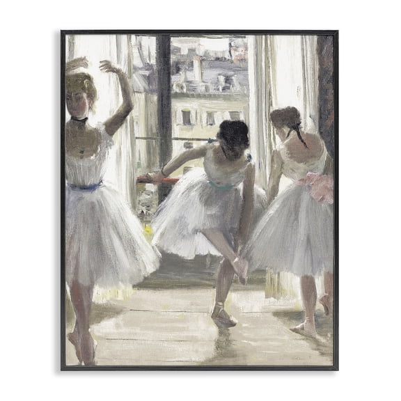 Stupell Industries Ballet Class In Practice Black Framed Giclee Art, design by Leah Straatsma
