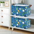 thumbnail image 2 of Yayeee Foldable Storage Basket for Shelves with Handles Waterproof Cloth Bins, Blue Abstract, 2 of 7