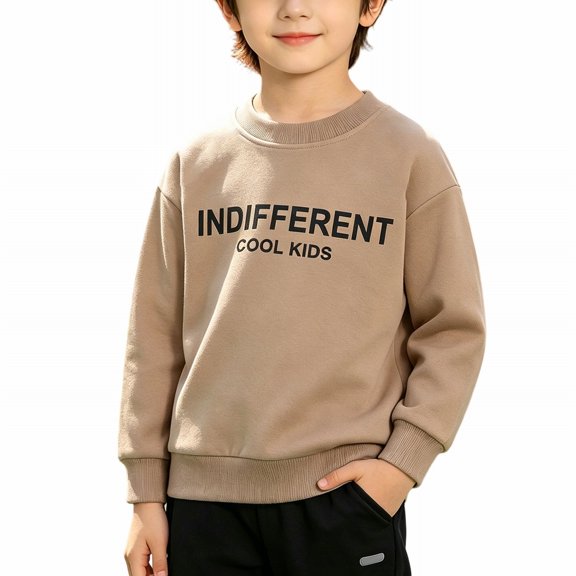 KAUOD Toddler Boys Crewneck Cotton Sweatshirts Cute Print Casual Sweatshirts Fall Trendy Baggy Long Sleeve Pullovers School Clothes