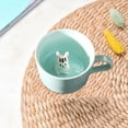 thumbnail image 2 of Cartoon Three Cute Animal Coffee Cup Creative Ceramic Mug With Cover Cute Water Cup, 2 of 6