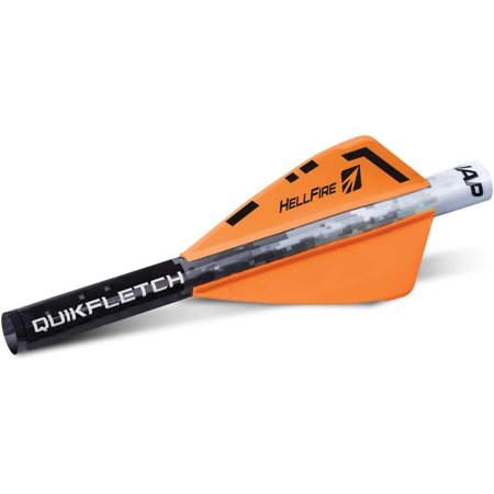 New Archery Products Quickfletch 2 Hellfire Fletching Orange/White