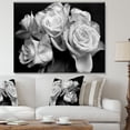 thumbnail image 3 of Designart 'Bunch of Roses Black and White ' Floral Art Canvas Print, 3 of 3
