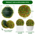 thumbnail image 2 of Yeshouse Artificial Topiary Balls, Set of 2, Decorative Faux Flower Spheres with Chains for Patio, Garden, Wedding, 2 of 7