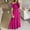 Hot Pink, variant on Aloohaidyvio Dresses for Women,Womens Short-Sleeved Off Shoulder Solid Ankle Length Dress Long Dress