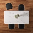 thumbnail image 2 of Modern 5-Piece Faux Marble Dining Table Top with Boucle Chairs in Black Dining Room Set for Kitchen, 2 of 7
