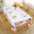 thumbnail image 4 of Flower Fall Tablecloth Waterproof, Orange Table Cloth Rectangle, Stain Resistant Fabric Table Cloths for Kitchen Table Party Picnic Dinner Thanksgiving Decor (55 x 70 Inch), 4 of 6