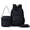 Black, variant on 3 Piece Backpack for And Students Large Capacity Shoulder Pack for School Travel And Everyday Use