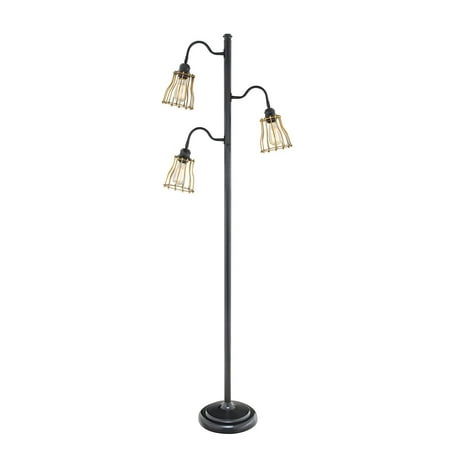 Catalina 19141 000 3 Way 69 Inch Light Track Tree Floor Lamp With Catalina 19141 000 3 Way 69 Inch Light Track Tree Floor Lamp With Metal Open Cage Shades